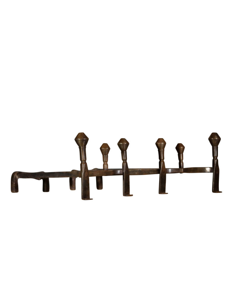 17th Century Period Andiron In Wrought Iron
