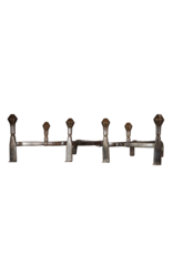 Maison Leon Van den Bogaert 17th Century Period Andiron In Wrought Iron
