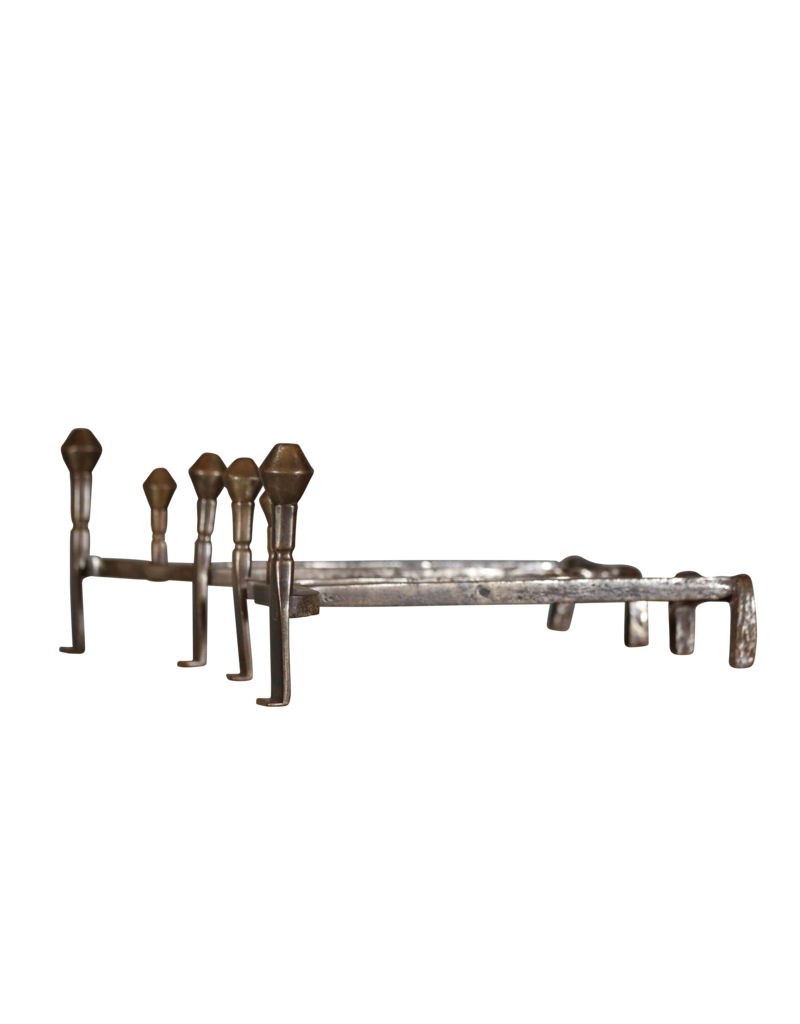 Maison Leon Van den Bogaert 17th Century Period Andiron In Wrought Iron