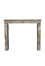 Small Grey French Antique Fireplace Surround