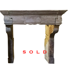 French Renaiscance Period Antique Fireplace Surround In Limestone