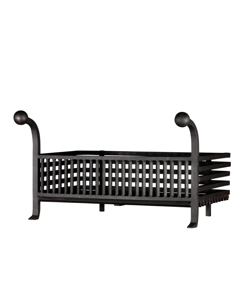 Grand Coal And Wood Basket In Wrought Iron