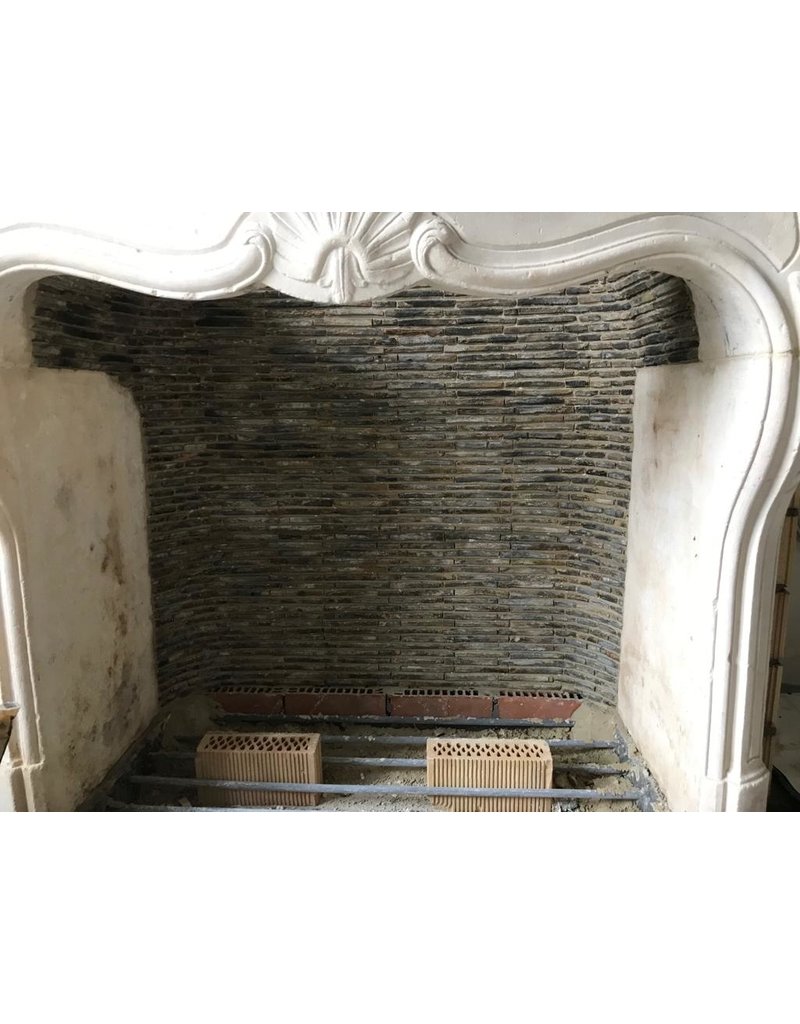 Maison Leon Van den Bogaert Original antiker französische senffarbene Dachziegelstreifen