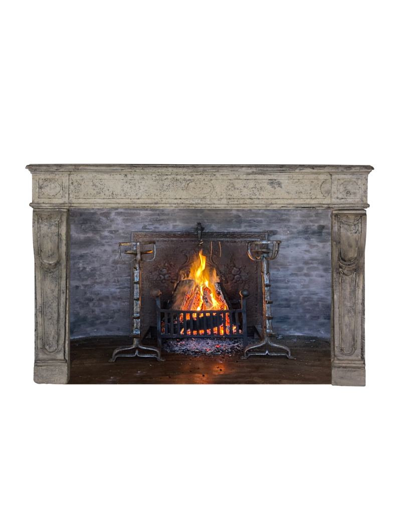 Maison Leon Van den Bogaert Sturdy Decorative Fireplace With Patina