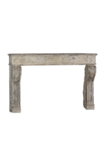 Sturdy Decorative Fireplace With Patina