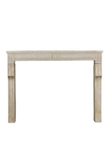 Classic French White Stone Fireplace