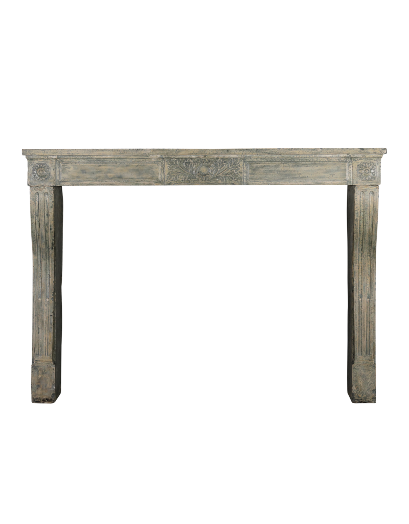 Maison Leon Van den Bogaert Elegant Mantelpiece With Green Patina