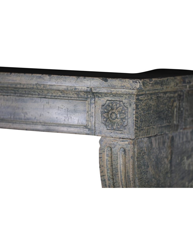 Maison Leon Van den Bogaert Elegant Mantelpiece With Green Patina