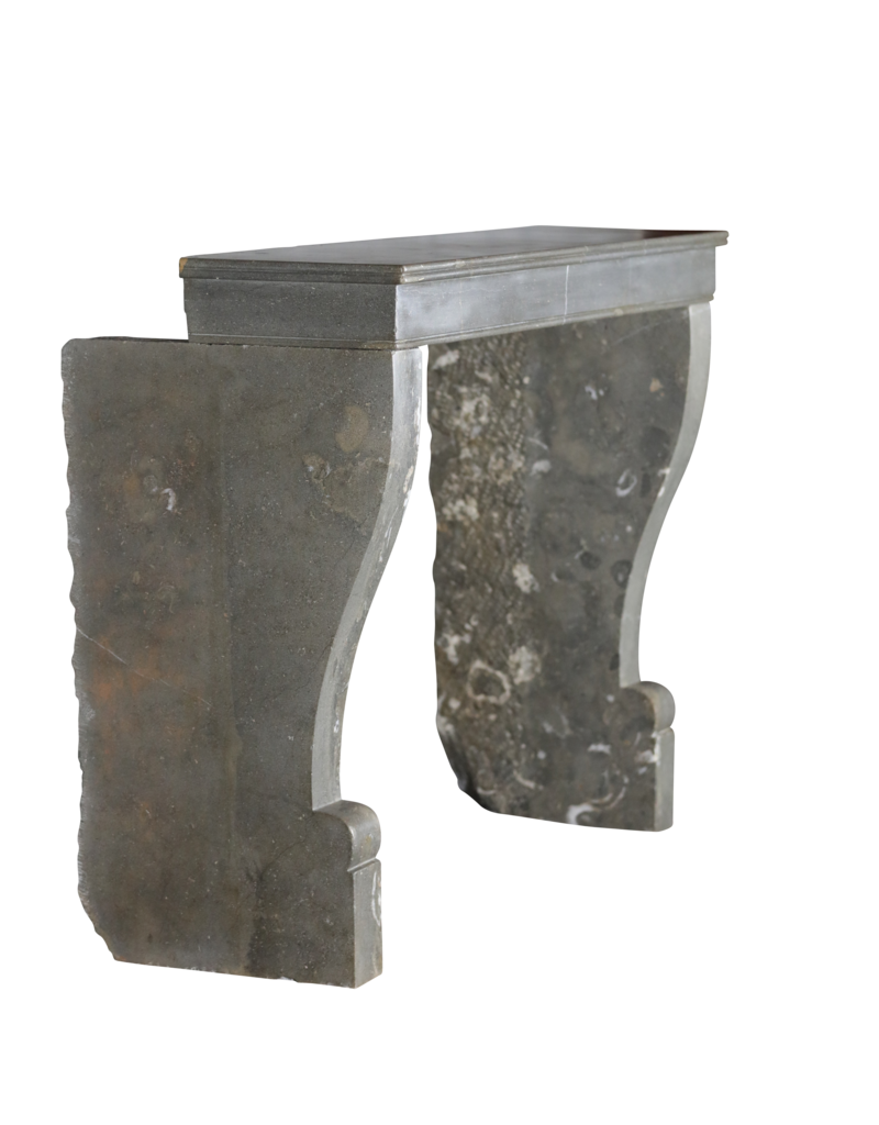 Maison Leon Van den Bogaert Elegant Gray Stone Fireplace