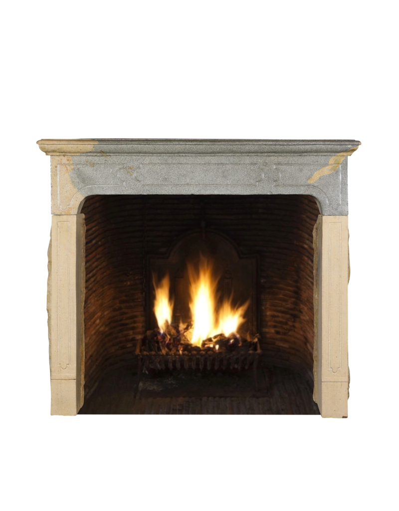 Timeless Bicolor Stone Fireplace