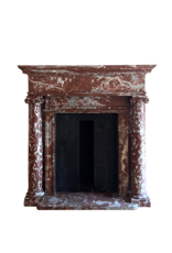 Stately Marble Mansion Fireplace Surround