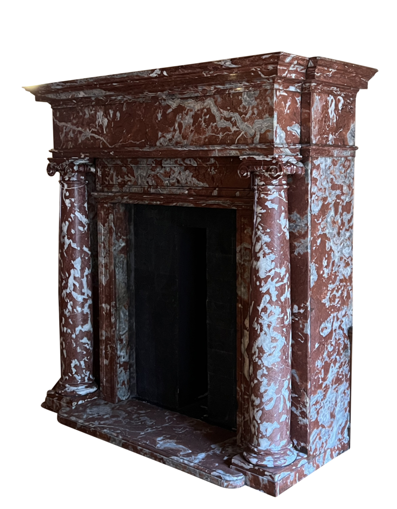 Maison Leon Van den Bogaert Stately Marble Mansion Fireplace Surround