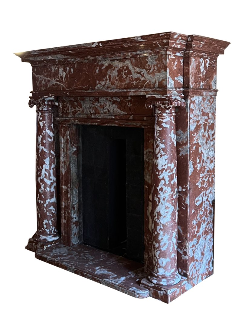 Stately Marble Mansion Fireplace Surround