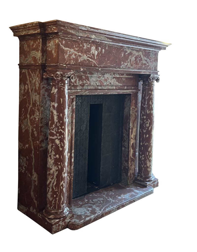 Stately Marble Mansion Fireplace Surround