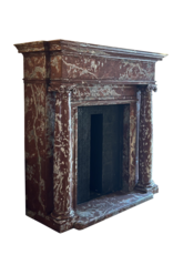 Stately Marble Mansion Fireplace Surround