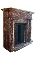 Stately Marble Mansion Fireplace Surround