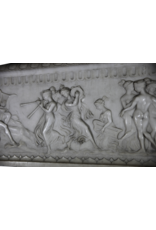 Important Bas Relief In White Marble