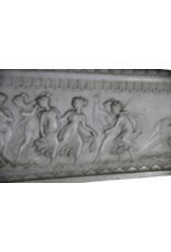 Important Bas Relief In White Marble