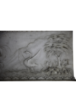Important Bas Relief In White Marble