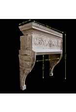 Italienisch Renaiscance Periode Kalkstein Kamin Maske