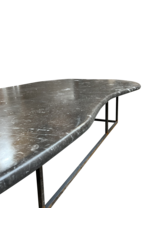 Maison Leon Van den Bogaert Antique Grey  Marble Table Slab