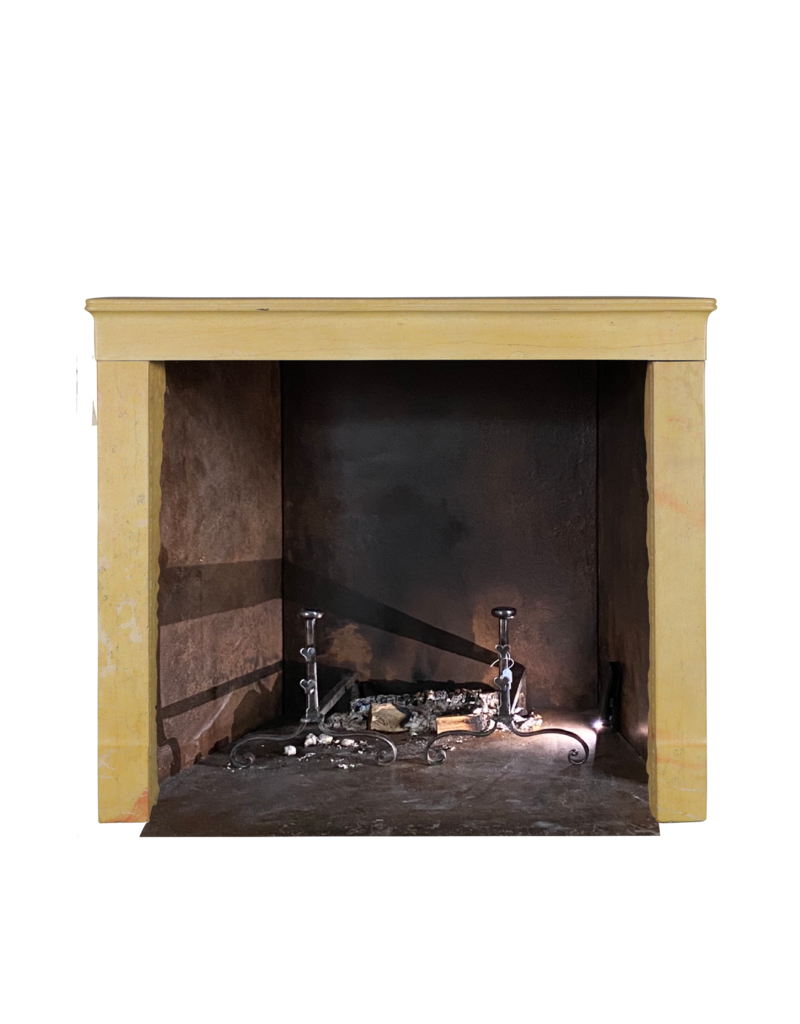 Petite Vintage Stone Fireplace Mantle