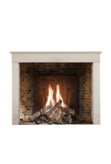 Monochrome Beige Fireplace Mantle