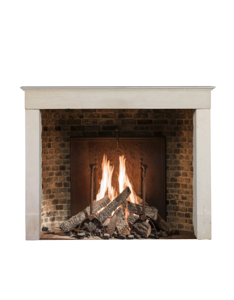 Monochrome Beige Fireplace Mantle
