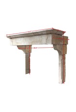 Maison Leon Van den Bogaert One-Off Large French Stone Mantelpiece