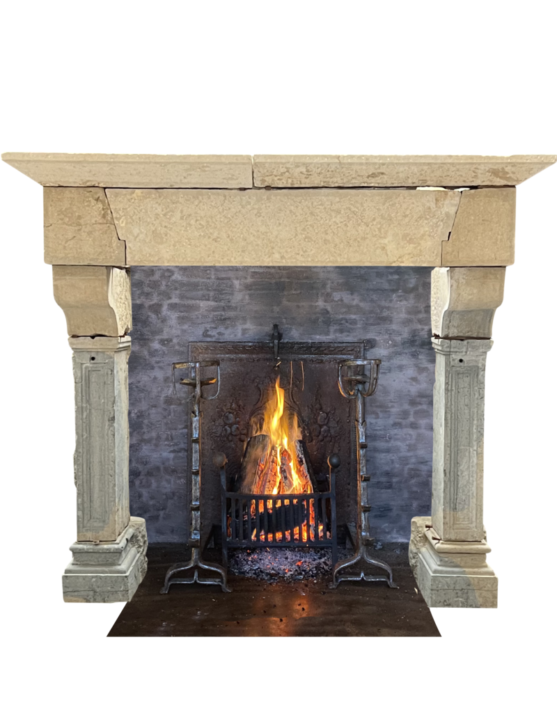 Grand Bicolor Chateau Fireplace Surround