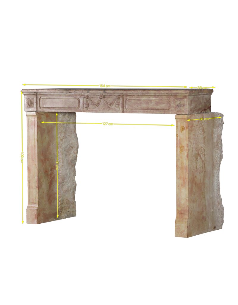 Rustic 18Th Century Stone Fireplace Surround Element