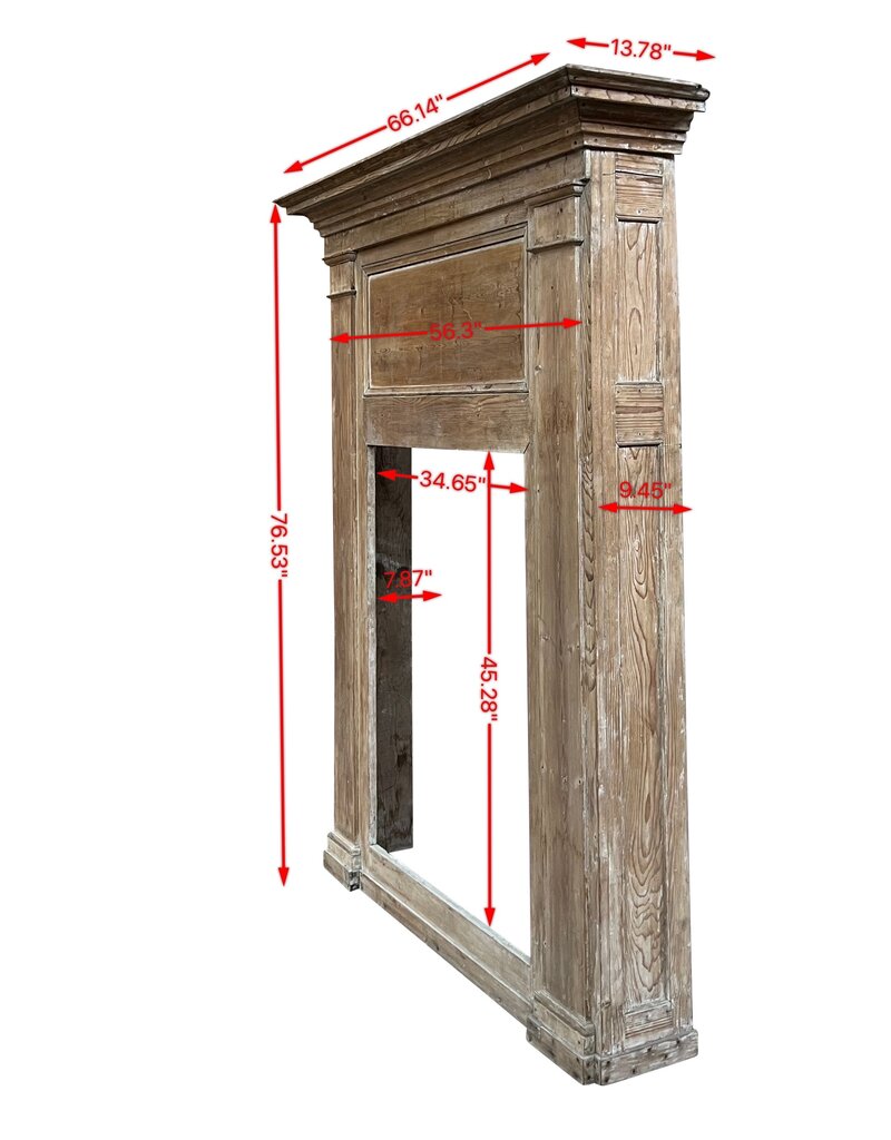 Maison Leon Van den Bogaert Oberer Kaminmantel aus Kiefernholz
