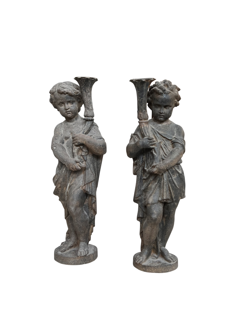 Antique Cast Iron Garden Statues