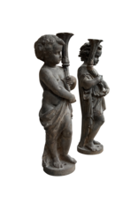 Estatuas antiguas de jardín de hierro fundido