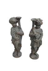 Antique Cast Iron Garden Statues