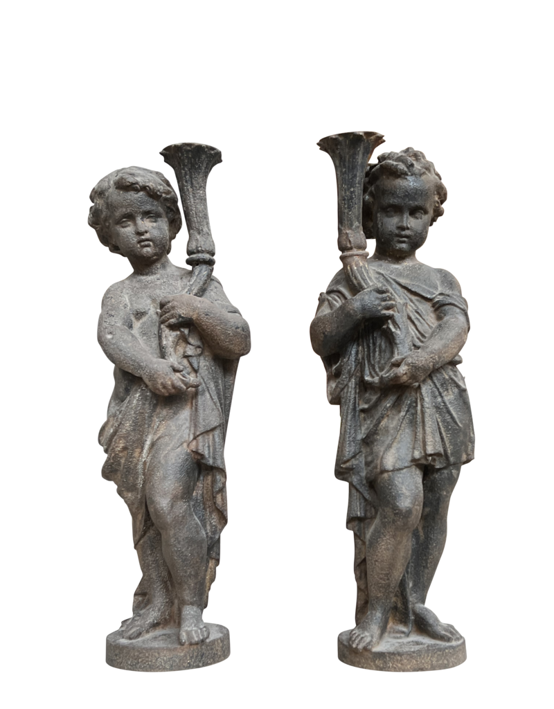 Antique Cast Iron Garden Statues