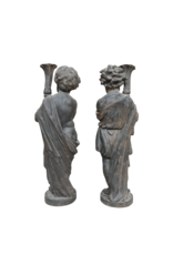 Maison Leon Van den Bogaert Antique Cast Iron Garden Statues