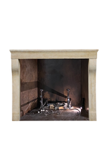 Louis XIII French Timeless Beige Limestone Fireplace Surround