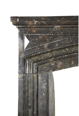 Maison Leon Van den Bogaert Henri II bleu FossilSteinkamin