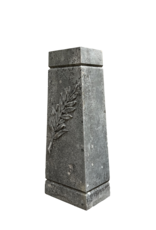 Columna De Piedra Con Palmera