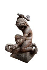 Antike Brunnenstatue aus Gusseisen