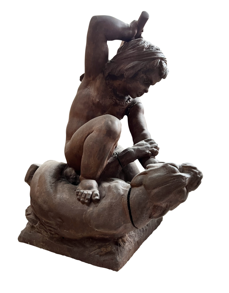 Maison Leon Van den Bogaert Antike Brunnenstatue aus Gusseisen
