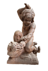 Maison Leon Van den Bogaert Antike Brunnenstatue aus Gusseisen