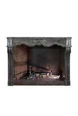 Victorian Period Belgian Bleu Hard Stone Fireplace Mantle