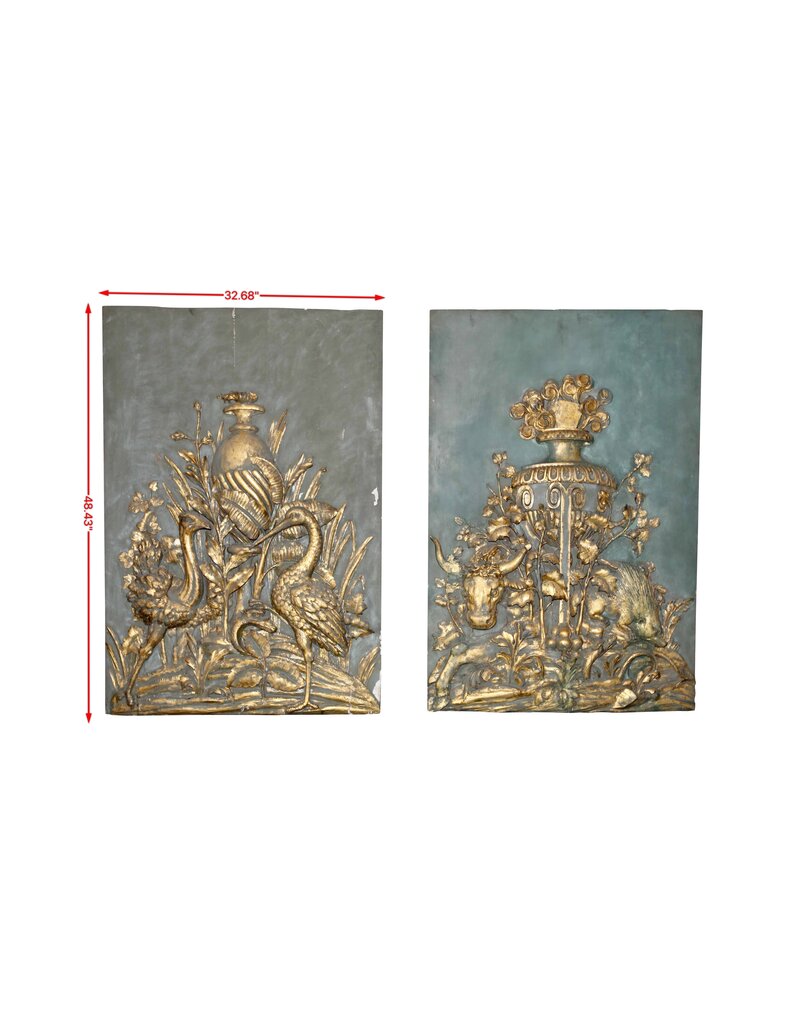 Maison Leon Van den Bogaert Belgian Prins Karel Antique Wooden Wall Panels