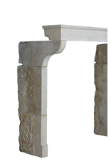 French Campagnarde Style Cheminee In Limestone