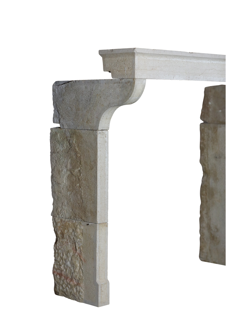 French Campagnarde Style Cheminee In Limestone