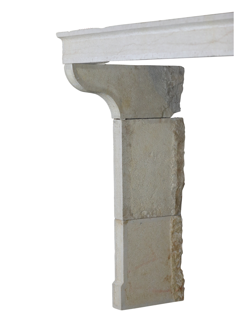 French Campagnarde Style Cheminee In Limestone