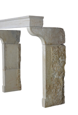 French Campagnarde Style Cheminee In Limestone