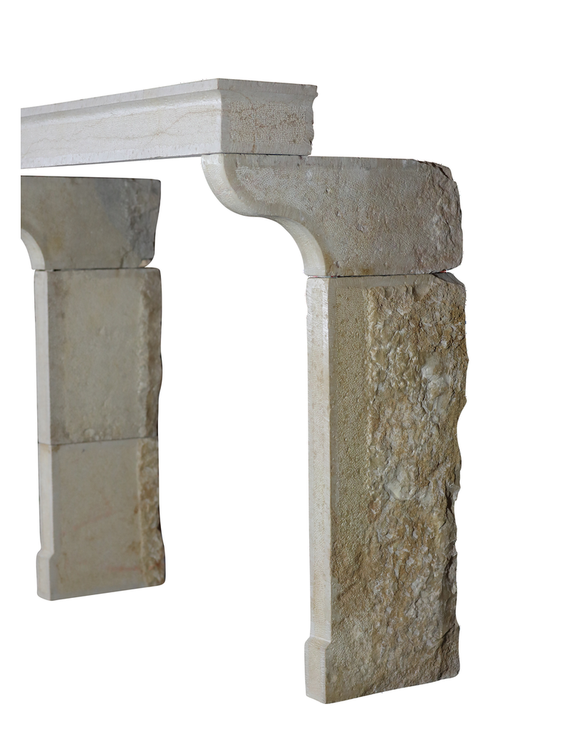 French Campagnarde Style Cheminee In Limestone